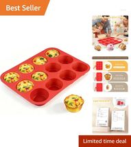 Effortless Baking with 12-Cup Nonstick Silicone Muffin Pan - Dishwasher ... - $22.72