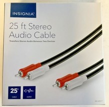 NEW Insignia NS-HZ517 25-foot Stereo Audio RCA Cable Black shielded red ... - £10.99 GBP