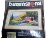 Dimensions  Complete Cross Stitch Kit 1991 Rural Serenity Opened - $18.07