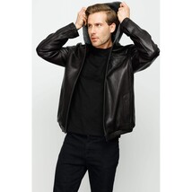 The Byron Ribi Black Leather Men Jacket image 3
