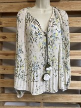 White House Black Market Floral Pattern Boho Hippie Blouse Woman&#39;s Size ... - $376.73 MXN