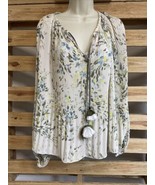 White House Black Market Floral Pattern Boho Hippie Blouse Woman&#39;s Size ... - $27.14 CAD