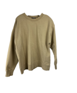 Talentless Men’s Sweatshirt Beige Tan Crewneck 100% Cotton Size S Long S... - $473.64 MXN