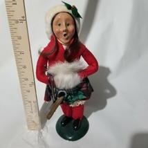  byers choice victorian young girl ice skates holly  Christmas 1991  #89 - £35.75 GBP