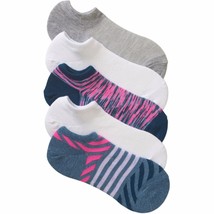 No Boundaries No Show Socks 5 Pair Women&#39;s Shoe Size 4-10 Stripes  #23 - $9.74