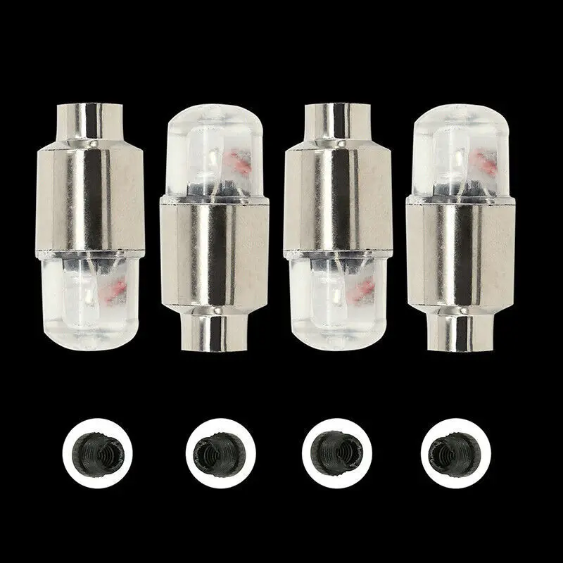 4Pcs Tire For Valve Caps LED Bike Wheel Lights For  Wheel emblies Motorcycle Tyr - £32.07 GBP