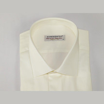 Mens 100% Italian Sheen Cotton Shirt High Quality SORRENTO Turkey 4791 Ivory image 2