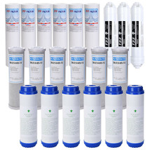 21 Pcs Home Ro Water Filter Replacement Set Fit 5 Stage Reverse Osmosis System - £79.74 GBP