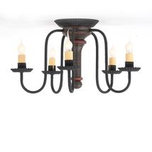 Berkshire Semi-Flush Mount Wood Ceiling Light in Espresso image 2