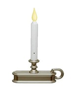 Window Candle with Light Sensor, Orange Flame, Pewter Base, FPC1225P - $25.77