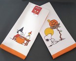 NEW Williams Sonoma PEANUTS Set of 2 Halloween The Great Pumpkin Towels ... - $59.99