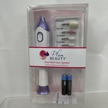 Plum Beauty Total Nail File Care System Battery w/5 Attachments Manicure... - $12.29