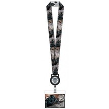 Marvels Black Panther Zip Lanyard with Face Logo Charm &amp; Figure Pouch NEW UNUSED - £6.91 GBP