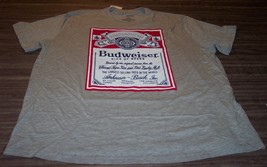 VINTAGE STYLE BUDWEISER BEER King Of Beers T-shirt Big &amp; Tall 3XLT NEW w... - £19.70 GBP