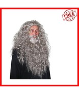 Elegant Long Gray Wig and Beard Combo - Perfect for Deity &amp; Wizard Costumes - $649.76 MXN