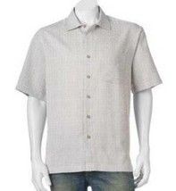 Mens Shirt Batik Bay Button Down Short Sleeve Gray Sport $50 NEW-size S - £14.21 GBP