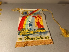 Lions Club 1983 International Convention Honolulu HI Banner Flag 10 x 6.5 inches - £19.66 GBP