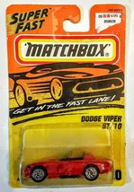 Matchbox Diecast Car Dodge Viper RT/10 Super Fast Action System 1995 - £10.12 GBP