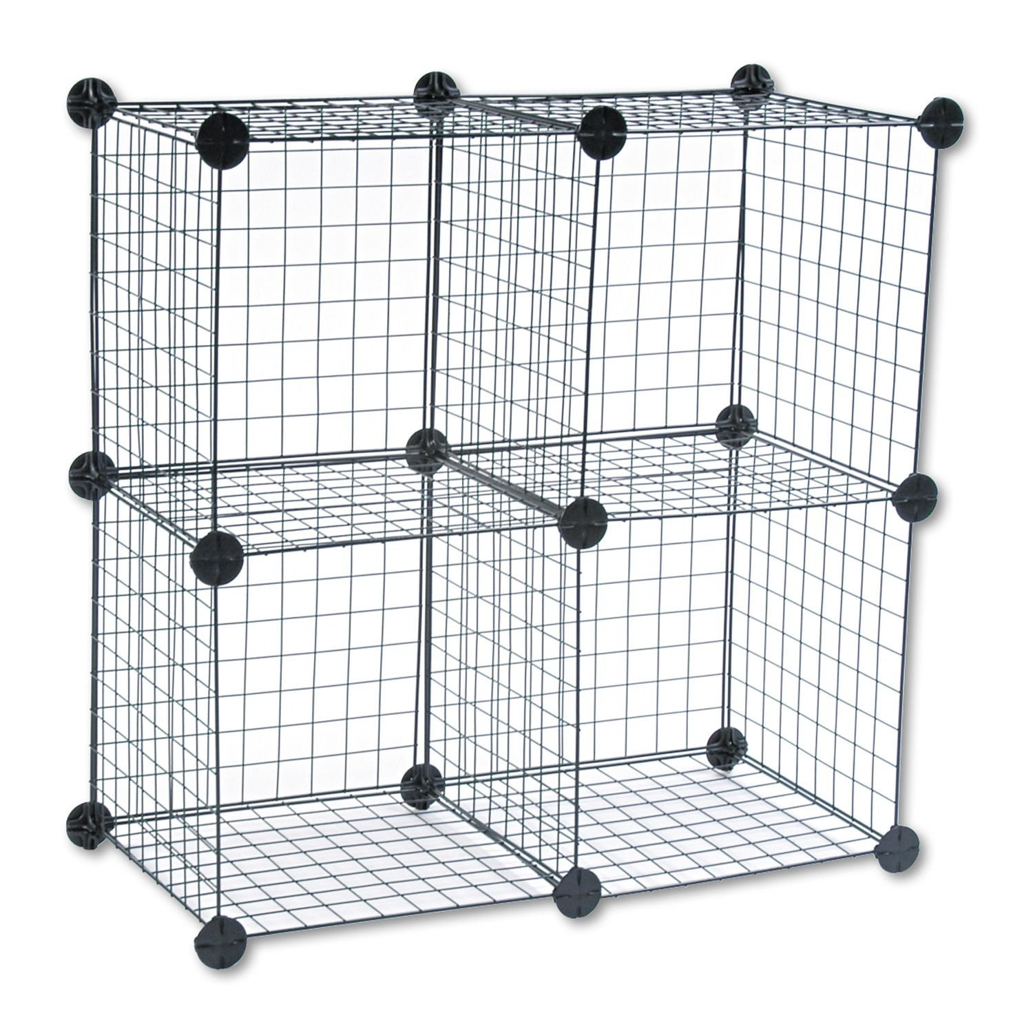 Wire Cube Shelving System, 14w x 14d x 14h - Black storage organizer clo... - $35.95