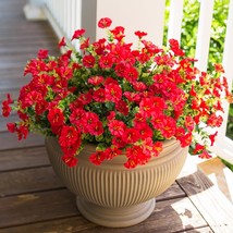 Artificial Faux Fall Outdoor Outside Flowers Plants, 12 Bundles Fake Sil... - $31.99