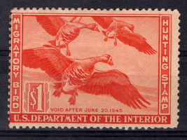 US RW11 MNG F $1 White-fronted Geese Duck Revenue Zayix Stamps 0325S0106 - £10.44 GBP