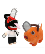 12&quot; Chainsaw Man Denji Devil Form &amp; Pochita Plush Suction Window Anime F... - $361.67 MXN