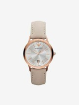 New Emporio Armani Rose Gold Tone Leather WATCH AR9108 - £92.02 GBP