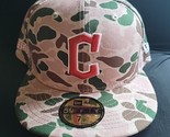 CLEVELAND GUARDIANS MLB NEW ERA 59FIFTY DUCK CAMO FITTED Hat Club SZ 7-1/2  - $42.06