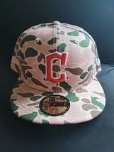 Cleveland Guardians Mlb New Era 59FIFTY Duck Camo Fitted Hat Club Sz 7-1/2 - £33.07 GBP