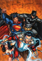 Shane Davis SIGNED JLA Art Print Superman Batman Wonder Woman Shazam - $39.59