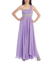 MayQueen Lilac One-Shoulder Maxi Dress Size 22 - $50.16