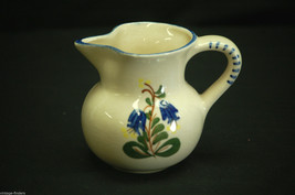 Vintage Style Ceramic Pitcher Vase Flower Pattern Home Decor - $9.89