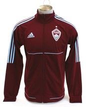 Adidas MLS Colorado Rapids Burgundy Zip Front Track Jacket Men&#39;s NWT - £78.30 GBP