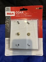RCA Coax Cable Wall Plate 2 Pack Terminates in-wall Coax Cable Installs ... - $6.16
