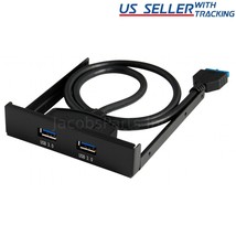 Usb 3.0 Front Panel 3.5&quot; Expansion Bay To 20-Pin Mobo Bracket Cable (2-P... - £13.94 GBP