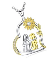 925 Sterling Silver Mother Daughter Pendants Day - £112.66 GBP