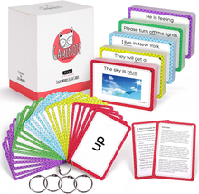 GAMENOTE Sight Words Kids Educational Flash Cards with Pictures &amp; Sentences - 22 - £20.02 GBP