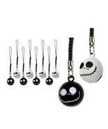 10 JACK SKELLINGTON BELL CHARMS Nightmare Before Christmas Cell Phone Se... - $360.79 MXN
