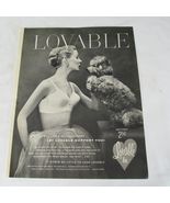 Vintage Print Ad 1955 Lovable Bra Seventeen Magazine Fashion - $250.44 MXN