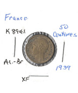 France 50 Centimes, 1939, aluminum-bronze, KM 894.1 - €0,86 EUR