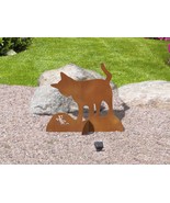 24in Wide Cat And Lizard Pets Decor Sturdy Rust Metal Yard Art Lawn Scul... - $199.00