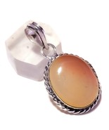 Cabochon Agate Oval Gemstone 925 Silver Overlay Handmade Rope Bezel Pendant - $8.95
