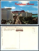 HAWAII Postcard - Honolulu, Waikiki, Kalakua Avenue &amp; Diamond Head S45 - £3.08 GBP