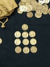 (10)  Washington Quarters 90% Silver 1932-64 random readable dates circu... - $57.41