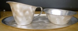 WMF IKORA TABLE TOP SET TRAY CREAMER AND OPEN SUGAR BOWL 5/72 5892 - £9.40 GBP