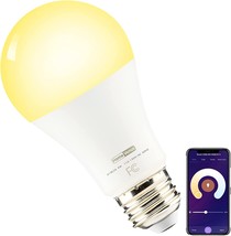 Smart Light Bulbs From Hvs, 9W A19 E26 Dimmable Tunable Cool Warm White Led - £21.33 GBP