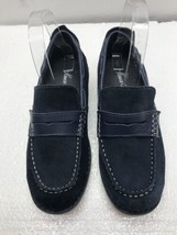 Size 4.5 | Mens Loafers Kenneth Cole New York Navy Blue Leather Flexy Penny - £17.49 GBP