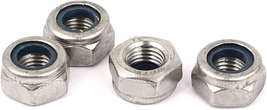 Uxcell Hex Lock Nuts - M10 X 1.25Mm Stainless Steel Nylon Insert Self-Locking Nu - £11.18 GBP