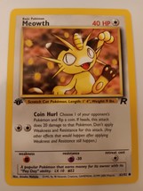 Pokemon 2000 Team Rocket Meowth 62/82 First Edition Single Trading Card - £7.94 GBP