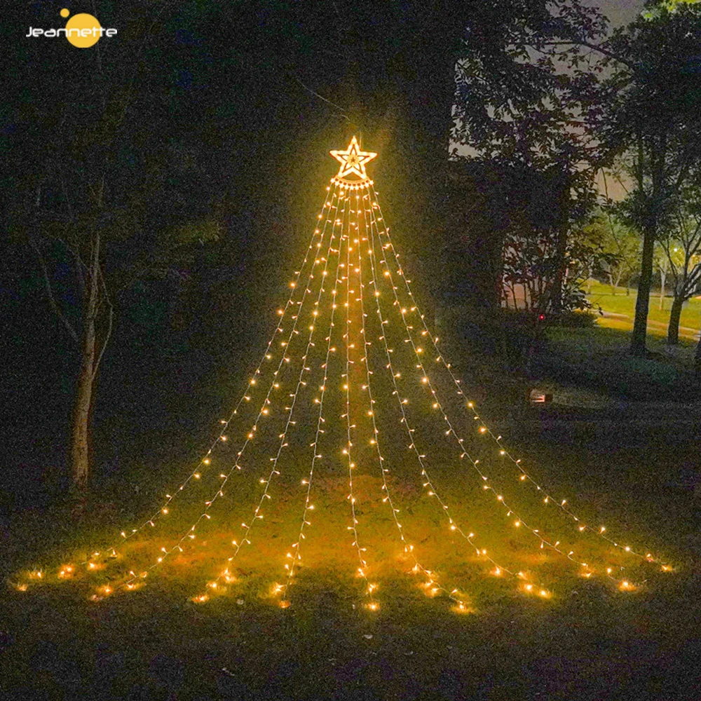 Christmas Decorations Outdoor String Lights 8 Modes Remote Waterproof 350 LED Ch - £91.15 GBP